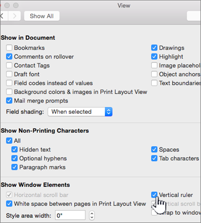 Microsoft Word 2016 For Mac Does Not Show Margins In Print View